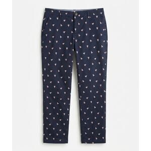 Tommy Hilfiger Navy Blue Sailboat Print Chino Pants Size 8